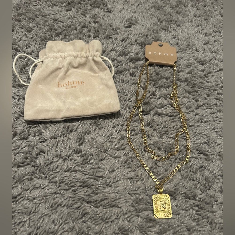 Böhme gold double layer necklace